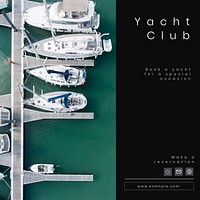 Yacht club Instagram post template