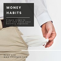 Money habits Instagram post template
