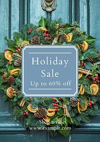 Holiday sale  poster template  