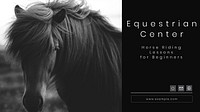 Horse riding center  blog banner template