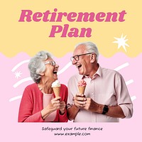 Retirement plan Instagram post template