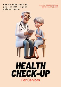 Senior health check-up poster template