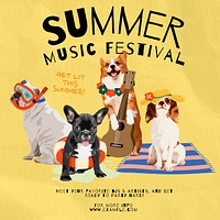 Summer music festival Instagram post template