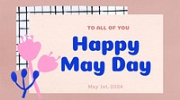Happy May day blog banner template