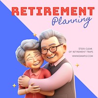 Retirement Instagram post template