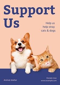 Support us  poster template