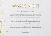 Awards night poster template