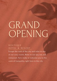 Grand opening poster template  