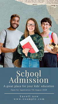 School admission Instagram story template