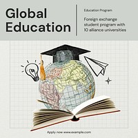 Global education Instagram post template