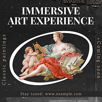 Immersive art experience Instagram post template