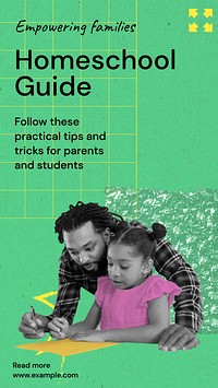 Homeschool guide Facebook story template