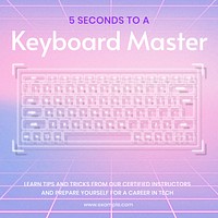Keyboard online class Instagram post template