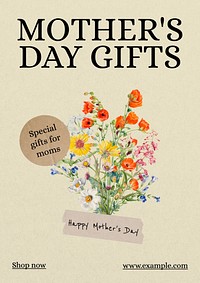 Mother's day gifts poster template