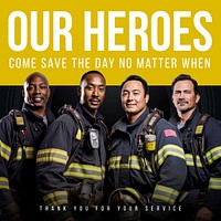 Firefighter service Instagram post template