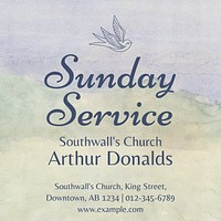 Sunday service Instagram post template