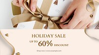 Holiday sale blog banner template