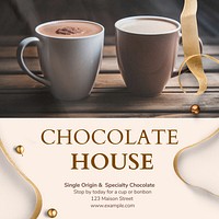 Chocolate shop Instagram post template