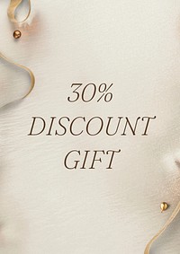 Discount gift poster template
