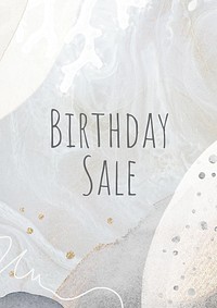 Birthday sale poster template and design