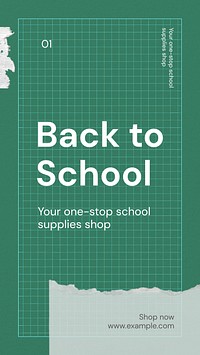 Back to school Instagram story template
