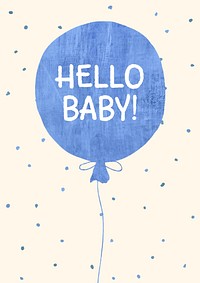 Hello baby poster template & design