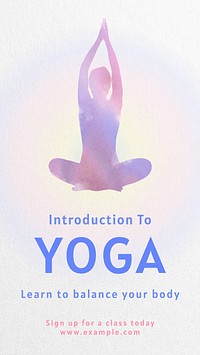 Yoga class Instagram story template
