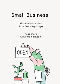 Small business  poster template and design