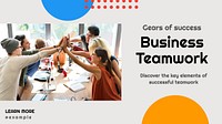 Business teamwork blog banner template