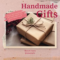 Handmade gift Instagram post template