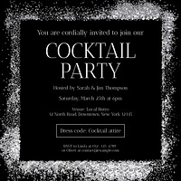Cocktail party invitation Instagram post template