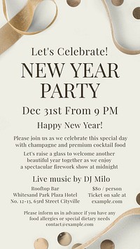 New year party Instagram story template
