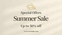Summer sale blog banner template