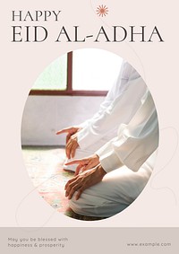 Happy Eid al-Adha poster template