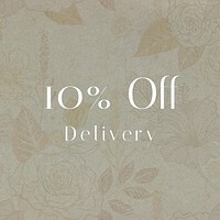 Delivery Discount Instagram post template