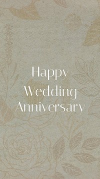 Happy wedding anniversary Pinterest pin template