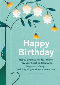 Happy birthday poster template