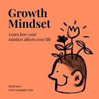 Growth mindset Instagram post template