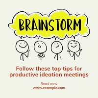 Brainstorming follow these Instagram post template