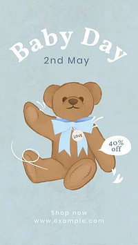 Baby Day sale Instagram story template