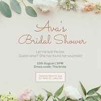 Bridal shower Instagram post template