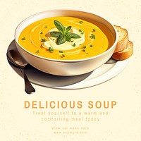Delicious soup Instagram post template