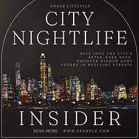 Nightlife city insider Instagram post template