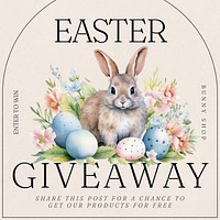 Easter giveaway Instagram post template