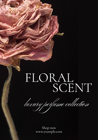 Floral perfume  poster template