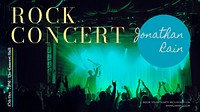 Rock concert blog banner template