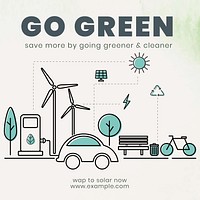 Go green Instagram post template