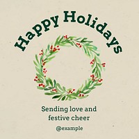 Happy holidays Instagram post template