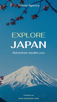 Explore Japan  Instagram story template