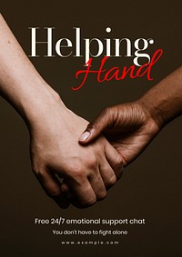 Helping hand poster template